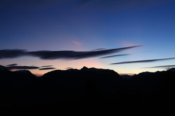 sunset in the mountains