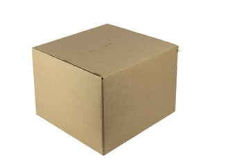 cardboard box isolated on white