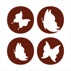 Butterfly O Creative letter logo design icon