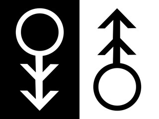 double arrow circle symbol