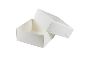 open cardboard box isolated