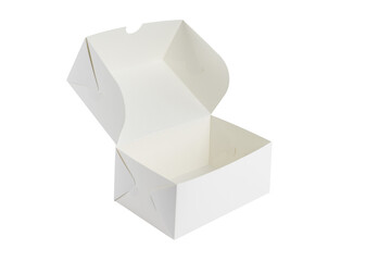 open empty cardboard box isolated