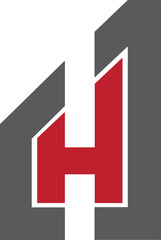 Obraz premium H logo design. Luxury H logo design. Brand logo design. Abstract, alphabet, creative H logo vectors. Minimalist logo design. House H logo design. Real estate H logo design