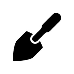 trowel glyph icon