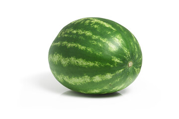 Fresh juicy ripe seedless watermelon on white background