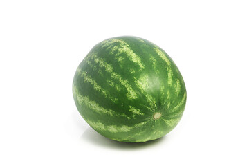 Fresh juicy ripe seedless watermelon on white background