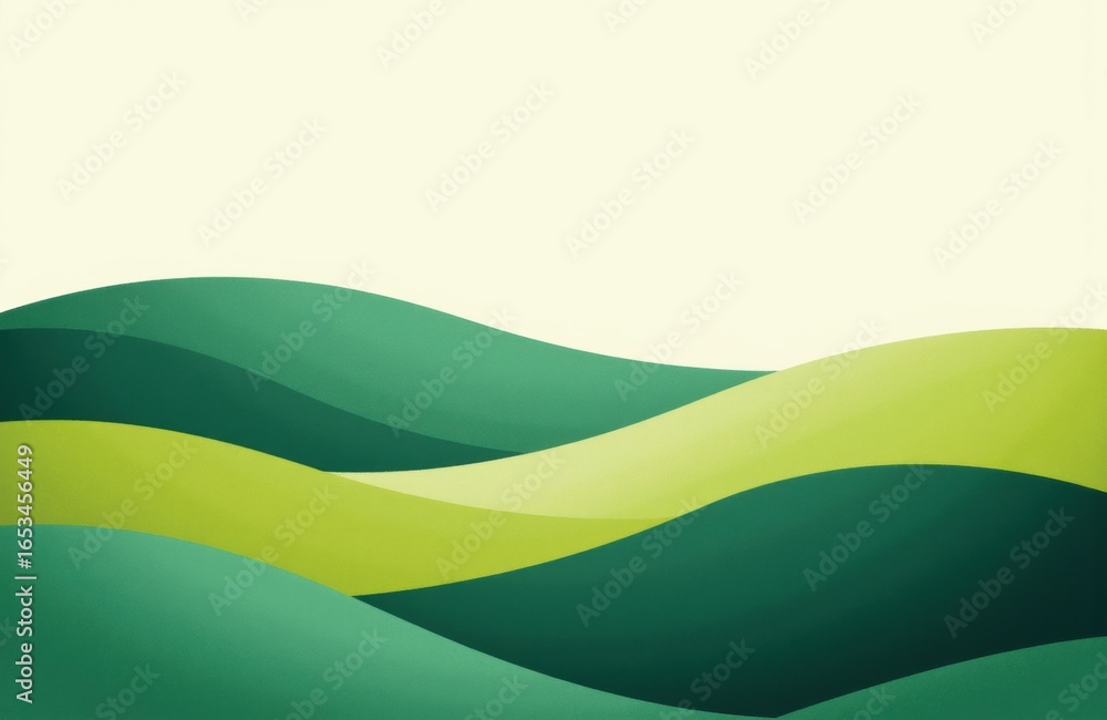 Poster colorful abstract waves with smooth curves and a minimalist design suitable for backgrounds or prese