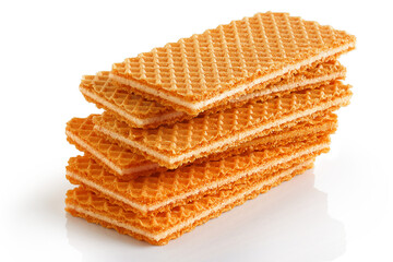 Vanilla Sugar Wafers on white background