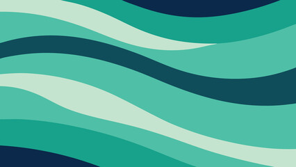 Abstract Wavy Stripes of Teal and Blue Tones on Dark Blue transparency background pattern