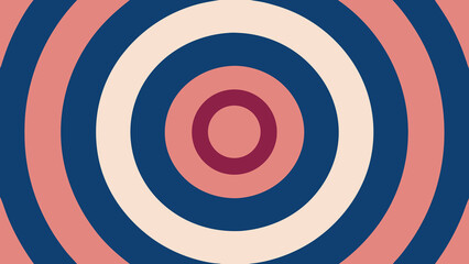 Naklejka premium Concentric Circles in Teal Pink and Cream with Navy Blue Accents abstract pattern transparency background