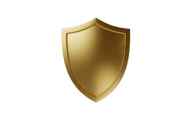 Elegant golden shield emblem symbolizes strength, protection, and achievement.