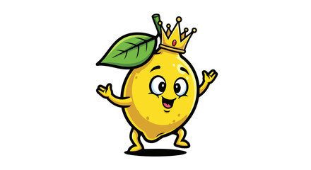 jolly lemon king mascot transparent background png for design projects