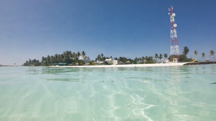 Fulidhoo Island in the Maldives, seen from the shore © Hector
