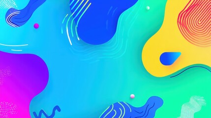 Obraz premium Abstract vibrant background with fluid shapes and colors, suitable for creative design projects