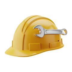 Fototapeta premium Essential safety gear combined with a professional tool signifies skilled craftsmanship and secure construction projects.