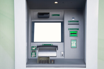 Mockup Of ATM Machine Close-Up