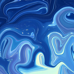 Abstract blue liquid marble texture with smooth swirls and flowing patterns, perfect for modern design, background, and contemporary art projects.
