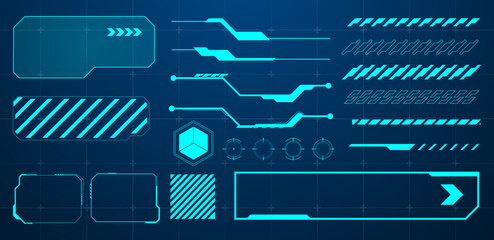 Futuristic interface element technology blue