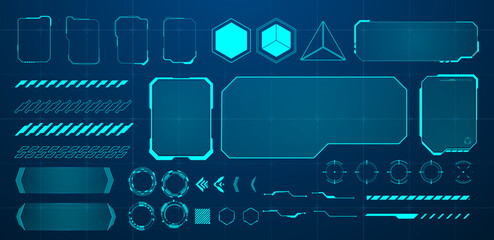Futuristic interface element technology blue