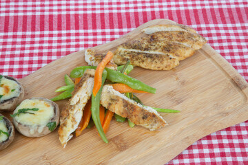 Grilled and Roast chicken breast with seasoning