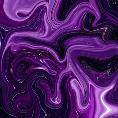 Energetic abstract fluid art with vibrant purple swirls and cosmic marble waves, creating a dreamy and futuristic digital background.