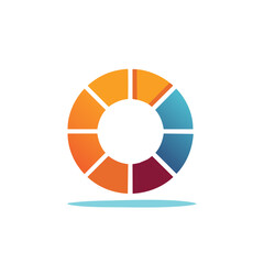 Obraz premium Colorful circular diagram in gradient style, infographic concept