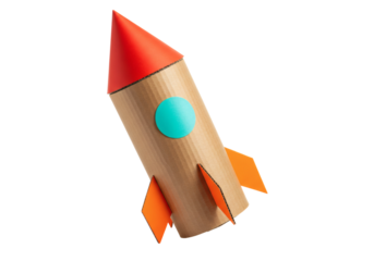 Rocket Toy Cardboard Craft Kids Space Ship Science Project Educational Play Creative Construction