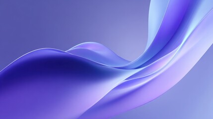 Naklejka premium Abstract flowing fabric waves in shades of purple and blue with soft lighting