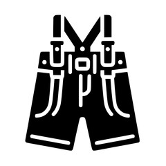 Traditional Lederhosen Shorts Silhouette