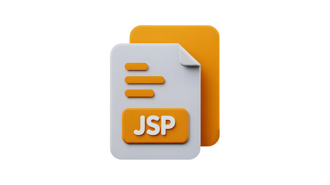 Modern 3D JSP file icon for web development and coding projects