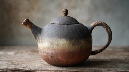 Artisan matte clay teapot with zen aesthetic