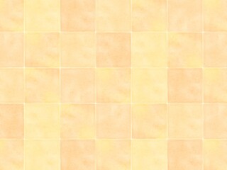 水彩で描いた秋に似合いそうな淡いオレンジ色のタイル風背景イラスト