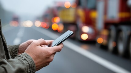 A close up view captures a person s hand securely holding a contemporary mobile phone highlighting the integration of digital devices into everyday life and modern methods of communication