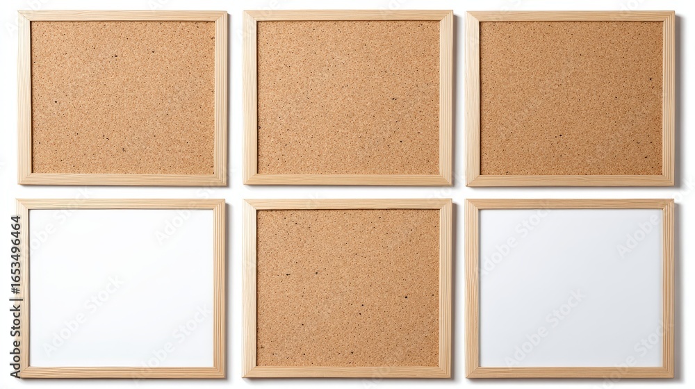 Poster detailed close up view of a natural cork board texture with a porous surface background ideal for pi