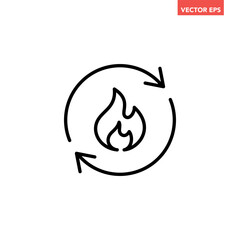 lack single metabolism line icon, simple organism reaction conversion symbol flat design pictogram vector for app logo ads web webpage button ui ux interface elements isolated on white background