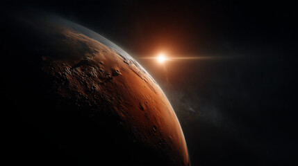 A star is lighting a planet