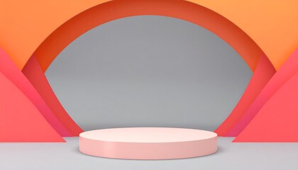 Abstract 3D display podium
