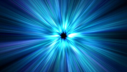 Radiant blue burst radiating from a central point