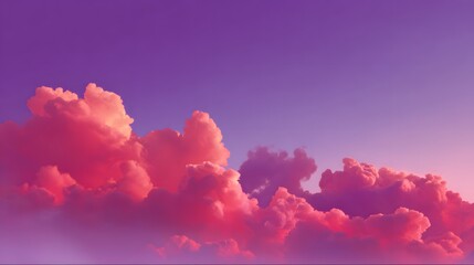 Vibrant pink and purple clouds against a gradient sky create a dreamy, ethereal scene.