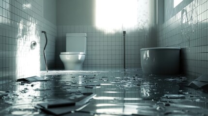 A bathroom with a toilet and a bathtub