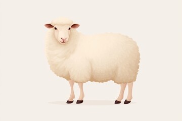 Fototapeta premium Playful Sheep Floating in Pure White Space