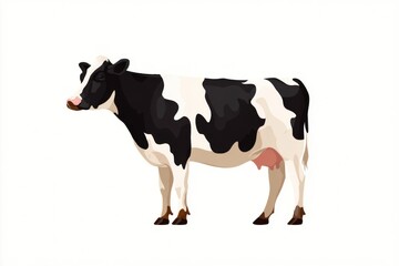 Minimalistic Cow Illustration in The White Space