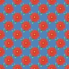colorful seamless pattern with flower for modern batik fabric, background, seamless pattern, textile