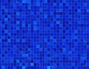 Fototapeta premium Blue mosaic tile pattern