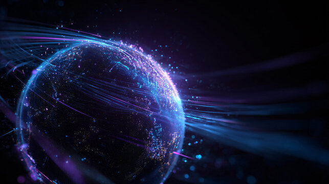 Futuristic Glowing Space Sphere