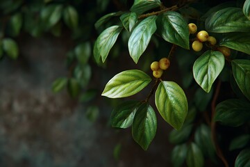 Obraz premium Green leaves on a branch