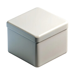 Fototapeta premium 3d white square box isolated on transparent background