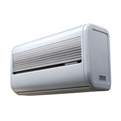3d split air conditioner unit isolated on transparent background