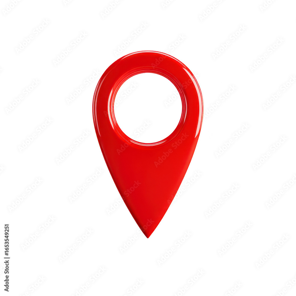 Poster red location pin marker icon navigation map pointer symbol isolated red location pin marker icon for