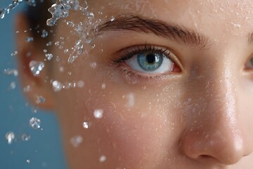 Woman’s Face After Cleansing with Fresh Skin